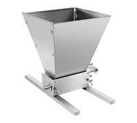 Moulin à céréales à manivelle - Entonnoir 4 l - En acier inoxydable - Distance entre les rouleaux de 0,1 à 2,5 mm - Pour perceuse manuelle et brasserie domestique - 2 méthodes - Hauteur : 35 cm