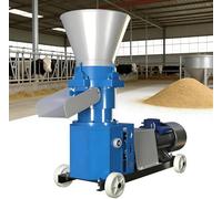 Moulin à céréales électrique - 100 kg/h Granulateur d'appât pour aliments des animaux, longueur réglable pour broyage sec et humide, idéal pour les fermes et les moulins à aliments