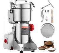 Moulin à céréales électrique 2000W - Moulin à maïs 750g - Moulin à épices - Robot de cuisine puissant - pour les grains, les épices et plus encore