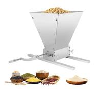 Moulin à céréales manuel 4 l avec entonnoir en acier inoxydable et support en aluminium, rouleaux réglables de 0 à 2,5 mm, presse-flocons pour céréales, maïs, épices, café