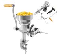 Moulin à céréales manuel 500 type Moulin à céréales en fonte, degré de mouture réglable, avec grand entonnoir et pince de table, convient pour céréales, maïs, café, noix, haricots, blé