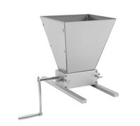 Moulin à céréales, manuel, en acier inoxydable, 2 rouleaux, 4 litres, broyeur à malt réglable, presse à flocons, moulin à céréales, moulin à malt réglable, avec 2 barres en aluminium pour la