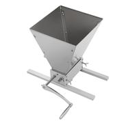 Moulin à céréales manuel en acier inoxydable avec rouleaux réglables et manivelle - Moulin à céréales pour orge, brassage et aliments pour animaux