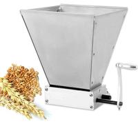 Moulin à céréales Moulin à malt Moulin à grains manuel avec 2 galets en acier inoxydable Broyeur à céréales Moulin domestique à malt Moulin à chrome pour blé Riz Raisins Noix