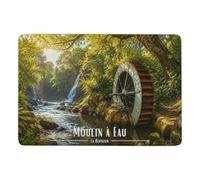 Moulin à Eau de Saint-Paul Tapis 150 x 100 cm, Doux et Antidérapant | Ambiance cocooning : Tapis imprimé de chambre, avec entretien facile à la main; pour chambre et salon