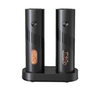 Moulin à épices automatique avec fonctionnement facile pour poivrons noirs, sel de mer, batterie rechargeable, ensemble de broyeurs à poivrons électriques