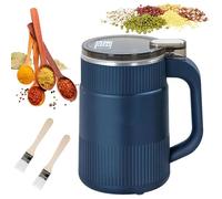 Moulin à épices électrique, Machine à poudre de maïs 300ML avec 8 lames, pour grains de café, herbes et épices, pour noix, céréales, maïs, sésame blue