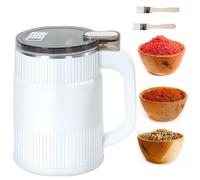 Moulin à épices électrique, Machine à poudre de maïs 300ML avec 8 lames, pour grains de café, herbes et épices, pour noix, céréales, maïs, sésame white
