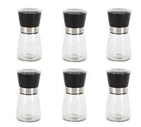 Moulin à épices, lot de 6 moulins à sel et poivre, moulin à café, sel et poivre, manuel en verre, pour cuisine
