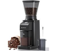 Moulin à expresso antistatique avec bavure autonettoyante, 48 réglages précis, moulin à café pour usage domestique, moulin à grains de café avec boîte de rangement et tasse doseuse, moins de désordre