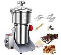 Moulin à Grain Électrique 800g, Portable Grinder 3500W (argenté) | Haute Vitesse, Contre les Surcharges Moulin, Open-Cover-Stop,Lame Acier Inoxydable, pour Herbes/Épices/Noix/Céréales