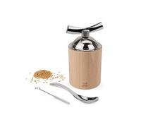 Peugeot Moulin à graines lin et sésame en bois de hêtre naturel et inox avec cuillère doseuse 5 g