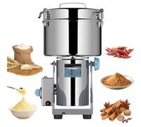 Moulin à grains électrique, broyeur d'herbes à épices haute vitesse 2800 W, moulin à farine en acier inoxydable pour blé sec, avoine, maïs, poivre et grains de café 2000g