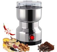 Moulin à grains électrique, broyeur en acier inoxydable, broyeur commercial multifonction, broyeur à épices électrique 200 g, broyage haute vitesse 6 s, for grains de café, épices, herbes, noix