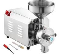 Moulin à Grains Électrique pour Soja -VEVOR-3000 W-4 Disques, Bouton de Finesse, 3 grattoirs - Épices Herbes Poivres Maïs Arachides