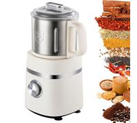 Moulin À Grains Électriques 500W, 600 Ml Moulin Humide Et Sec en Acier Inoxydable, Deux Lames pour Grains de Café, Épices, Noix, Graines Et Herbes