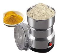 Moulin à grains en acier inoxydable, broyeur à pierre à moteur commercial, avec couteau en acier à quatre lames, facile à utiliser et à nettoyer, pour broyer les grains, les racines et la farine