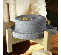 Moulin À Grains En Pierre Pour La Farine, Petit Moulin À Thé, Manuel Broyeur À Herbes, Outil De Broyage De Céréales, Pour Café, Pâtisserie, Poivre, Sel, Noix(25x35cm/9.8x13.8in)