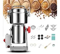 Moulin à grains et herbes électrique - Haute vitesse - Pour riz, maïs, noix, sésame, poivre, soja, en acier inoxydable