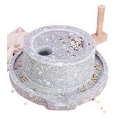 Moulin à grains manuel sec/humide, robuste et résistant à l'usure, avec cadre en bois et arbre réglable grossier/fin, adapté à la mouture des céréales et du blé(20cm/7.9in)