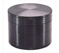 Moulin à Herbes Grinder, Broyeur de Pollen D'herbes en Alliage Zinc, pour épices, Herbes, Café, Ensemble avec Grattoir Pollen, gris