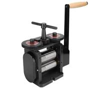 Moulin à laminer manuel avec 5 rouleaux pour la fabrication de bijoux, outil de formage de métal à engrenage pour aplatir les fils et projets d'artisanat, comprend des poignées économes en