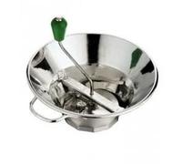 Louis Tellier - Moulin à légumes N°3 étamé, presse-purée - 3 grilles | Fabriqué en France ; sauces, coulis, purées, compotes, soupes en 1,5kg/min ; 3 grilles Ø1,5/2,5/4mm incluses, manivelle ergo