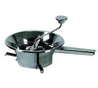 Moulin professionnel à légumes inox. Pour préparation de purée, potages, compotes, soupes de poisson...
