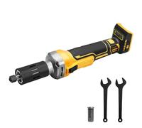 Moulin à matrice sans fil compatible avec batterie Dewalt 20 V, meuleuse droite électrique sans balais avec mandrin de 3 et 6 mm et 4 vitesses réglables pour meulage, polissage et coupe (sans