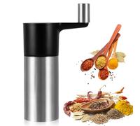 Moulin à noix de muscade, râpe à noix de muscade, 3 noix de muscade, en acier inoxydable, avec récipient de rangement et manivelle pour noix de muscade entière, fèves tonka