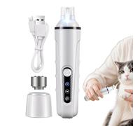 Moulin à ongles pour animaux de compagnie - Silent Groom Pro Coupe-ongles pour chien et chat | Outil d'entretien des griffes de chargement USB, avec lumière LED et têtes de meulage de rechange pour