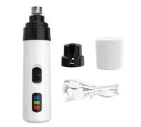 Moulin à ongles pour chien Silent Groom Pro - Broyeur électrique à faible bruit pour animaux de compagnie, rechargeable par USB-C, double vitesse 7000/8000 tr/min, embout diamant, 2 têtes, lime à