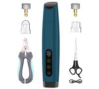 Moulin à ongles silencieux pour chien, coupe-griffes électrique silencieux avec lumière LED, 6 vitesses avant/arrière, moteur sans décrochage, batterie de 2000 mAh offrant jusqu'à 8 heures d'autonomie