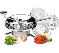 Moulin à pâte en acier inoxydable Lacor - Passoire de cuisine avec 3 inserts Ø 24 cm - Pour les soupes, les sauces et les purées