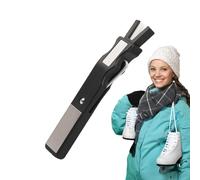 Moulin à patins à glace - Construction compacte en métal, outil d'affûtage de bord de hockey, aiguiseur de meulage portable, assemblage de pierre de polissage en céramique | Pierre à aiguiser pour