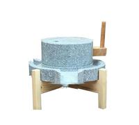 Moulin à pierre domestique épaissi 20-30CM avec cadre en bois Machine à nouilles de riz traditionnelle Machine à tofu lait de soja