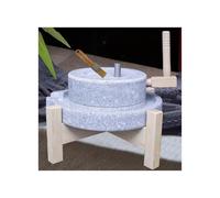 Moulin à pierre manuel pour le broyage des grains - Ancien style chanvre, moulin graphite vert avec cadre en bois, convient pour aliments secs et humides,