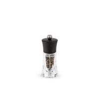 PEUGEOT Moulin à piment Oléron 14 cm – Mécanisme acier – Bois PEFC/acryl – Chocolat/Transparent