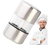 Moulin À Poivre - Acier Inoxydable 3×3×5,2 Cm, Mini Moulin À Poivre, Rechargeable | Broyeur À Grossièreté Réglable, Salière Et Agitateur À Épices Compact Pour La Cuisine, La Maison Et L'extérieur