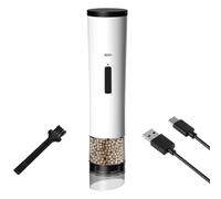 Moulin à poivre électrique - Broyeur portable avec chargement USB, broyeur de grains de poivre à une main | Mouture réglable pour sel, poivre, condiments de cumin, cuisine