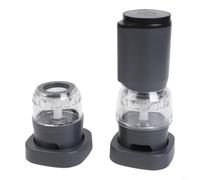 Moulin à poivre électrique USB à charge rapide Gris | Haute capacité de 1300 mAh, charge complète de 3 heures, commodité sans fil, utilisation à la maison et à l'extérieur