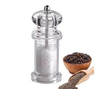 Moulin à poivre en bois - Conteneur en pot transparent, moulin à épis manuel | Fraise en céramique à grossièreté réglable, moulin à poivre rechargeable en bois d'acacia, outil de cuisine durable pour
