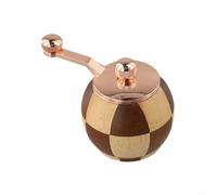 Moulin à poivre en bois massif damier avec manivelle manuelle et rangement intégré pour l'efficacité de la cuisine (individuel)