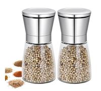 Moulin à poivre en métal, moulin à poivre manuel réglable-bouteille de broyage Portable pour sésame, poivre du Sichuan