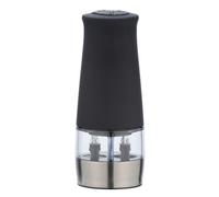 WENKO Moulin électrique 2en1 avec lampe noir Moulin à sel et poivre, avec lumière Noir