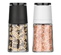 Moulin à Poivre et Sel Élégant en Verre - Lot de 2, Broyeur en Céramique Réglable, Accessoire de Cuisine Raffiné pour Sublimer vos Plats