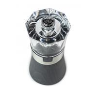 PEUGEOT - Moulin à Poivre Oslo 12 cm - Réglage Classique - En Bois Labellisé PEFC, Inox et Acryl - Fabrication Française - Coloris Graphite