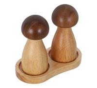 Moulin à Poivre Manuel Champignon en Bois, Design Simple et Stable | Forme Créative, Lignes Lisses, Usage Facile à Main, Cuisine, Table, Sel de Mer et Poivre