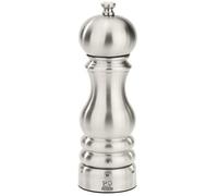PEUGEOT - Moulin à Poivre Paris Chef u'Select 18 cm + Poivre Inclus - En Inox - 6 Réglages de Moutures Prédéfinies - Fabrication Française - Coloris Inox