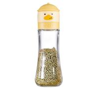Moulin à poivre manuel, récipient d'assaisonnement canard jaune avec pot de broyage 180 ml/200 ml - Moulin avec bouteille d'assaisonnement à grosseur réglable, pour assaisonnements, sel de mer, grains